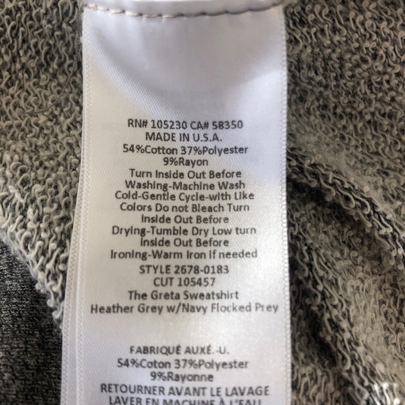 💥SALE! Current/Elliott Leopard Sweatshirt, sz2 - Picture 4 of 5